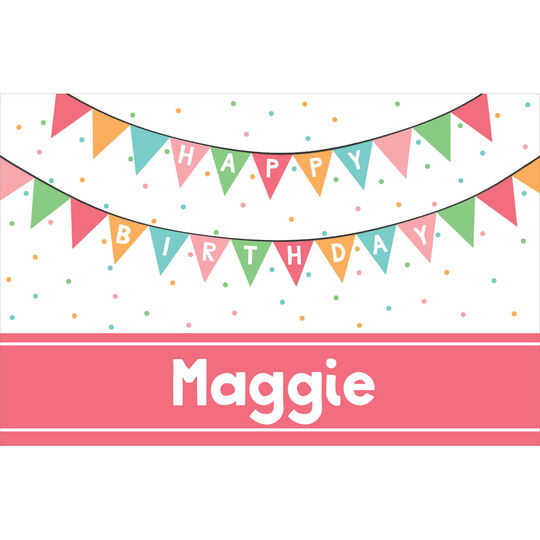 Pink Birthday Banner Placemats